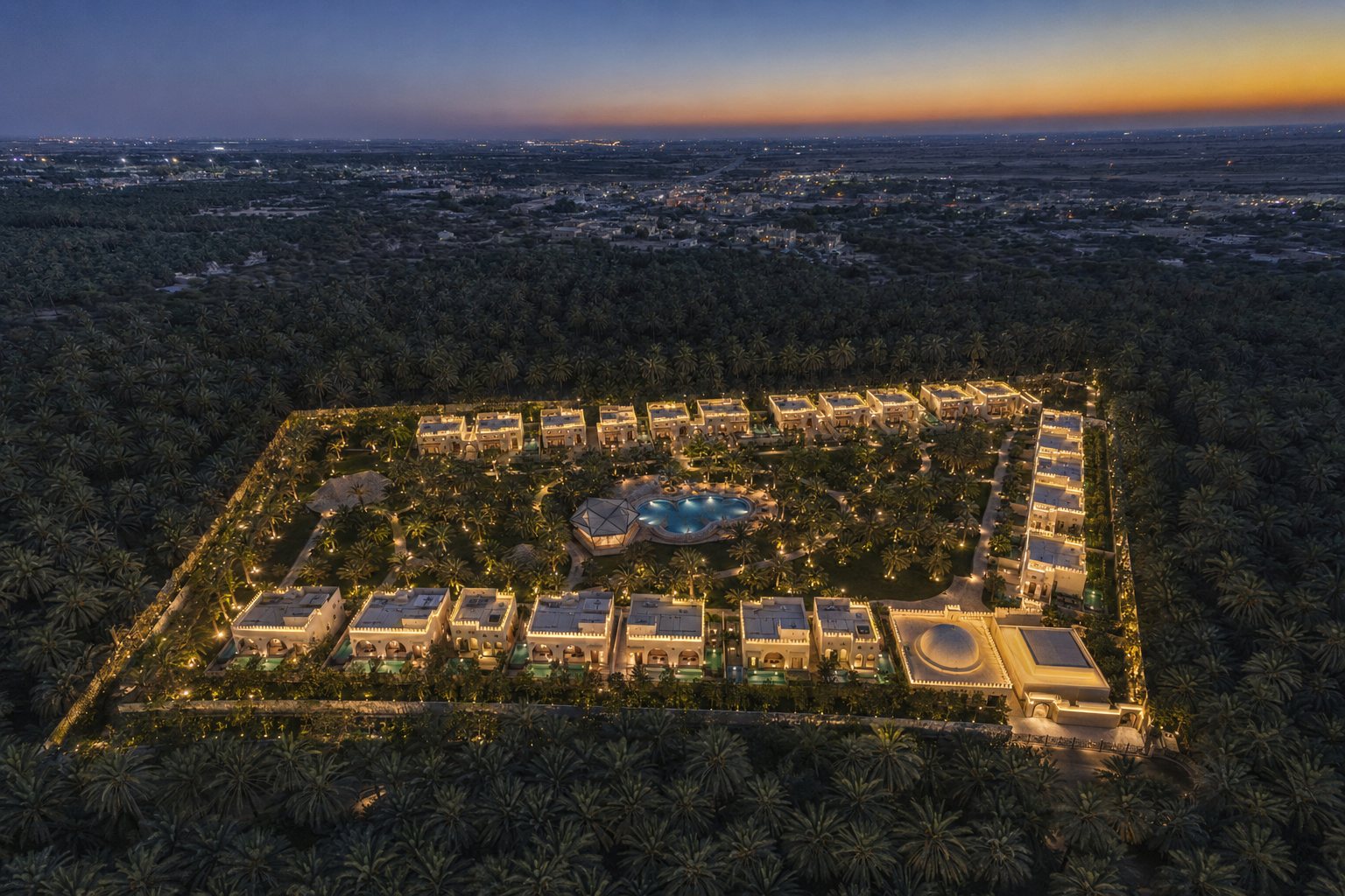 Jubail aerial dusk